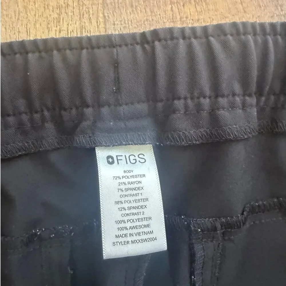 Figs Black Tansen Jogger Scrub Pants Size XXL